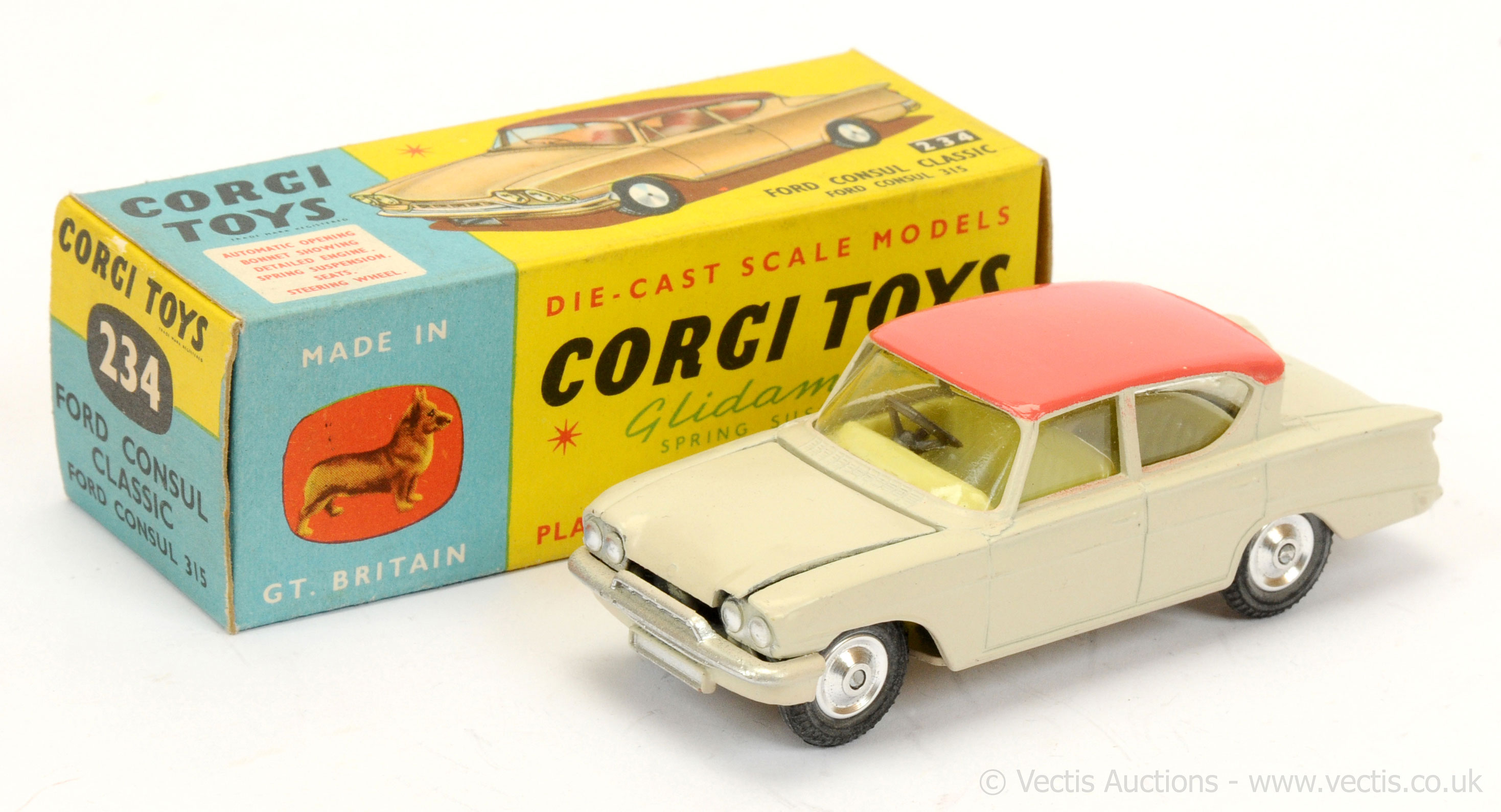 Corgi 234 Ford Consul Classic - cream body