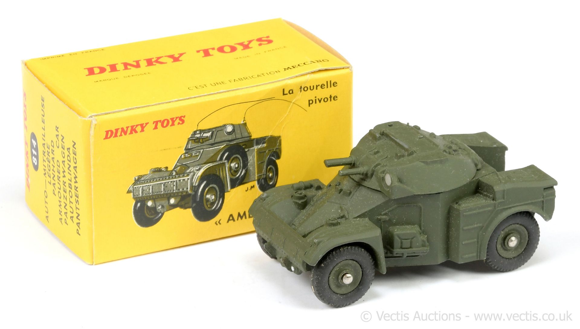 French Dinky 814 Panhard AML - drab green