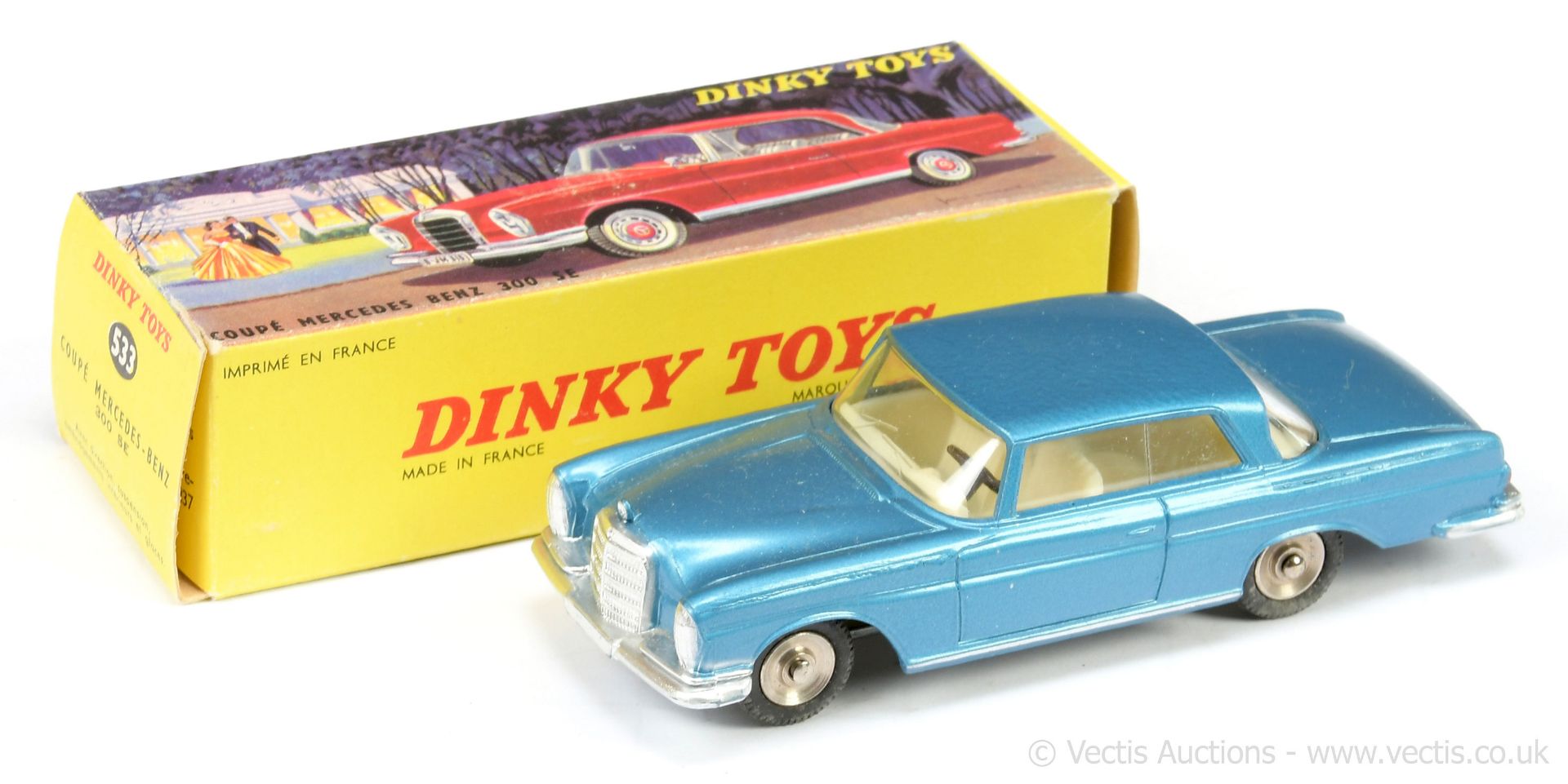 French Dinky 533 Mercedes 300SE Coupe - blue