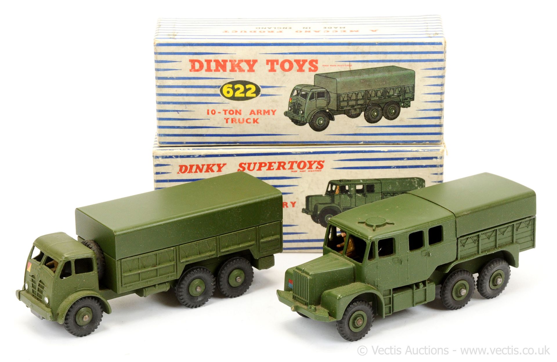 PAIR inc Dinky Military 622 Foden 10-ton Covered