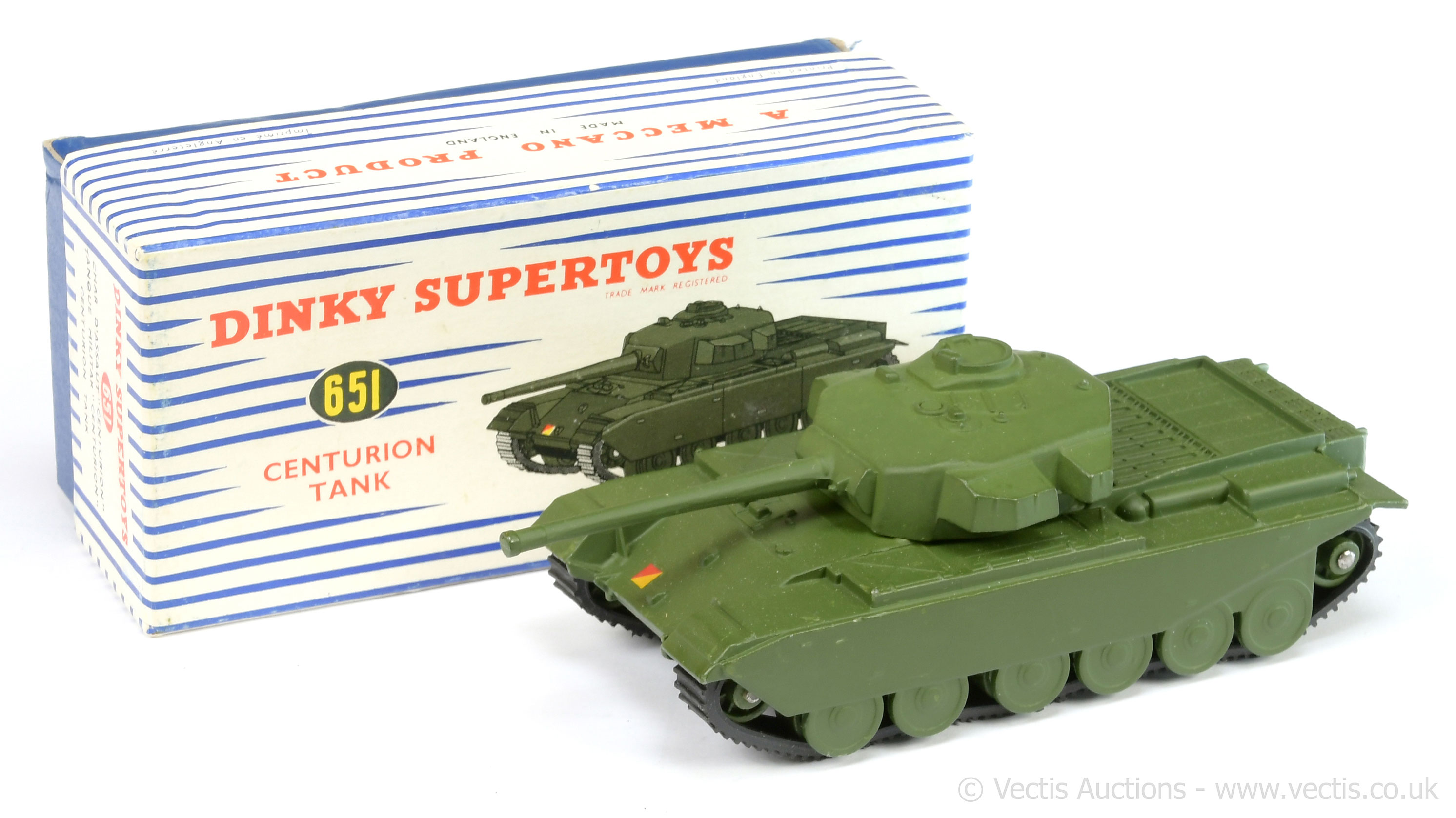 Dinky Military 651 Centurion Tank - green metal