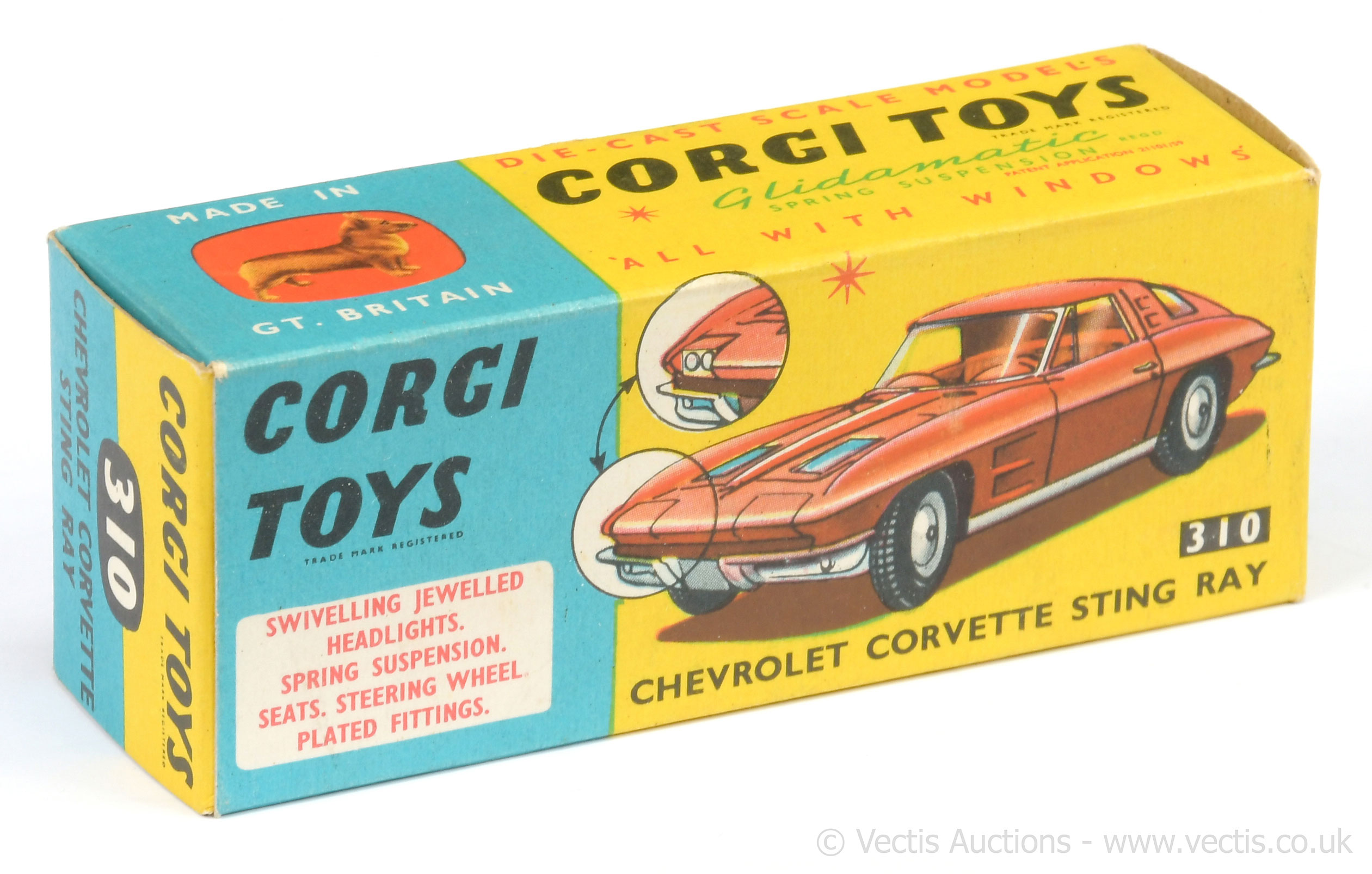 Corgi 310 Chevrolet Corvette Stingray - empty