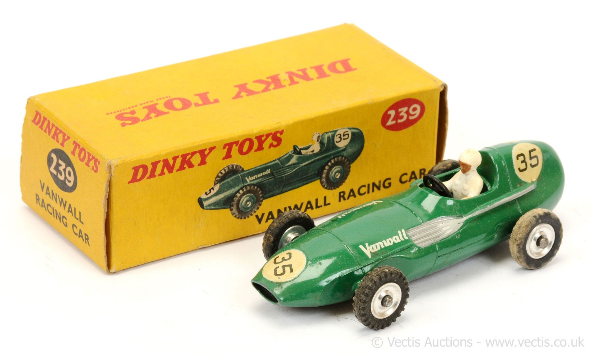 Dinky 239 Vanwall Racing Car - green, silver