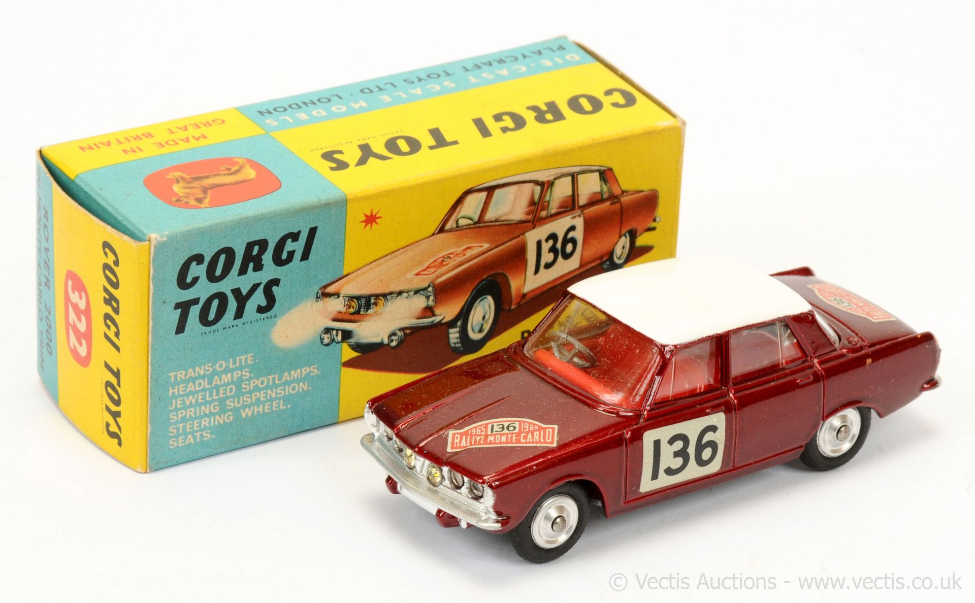 Corgi 322 Rover 2000 "Rallye Monte Carlo" finish