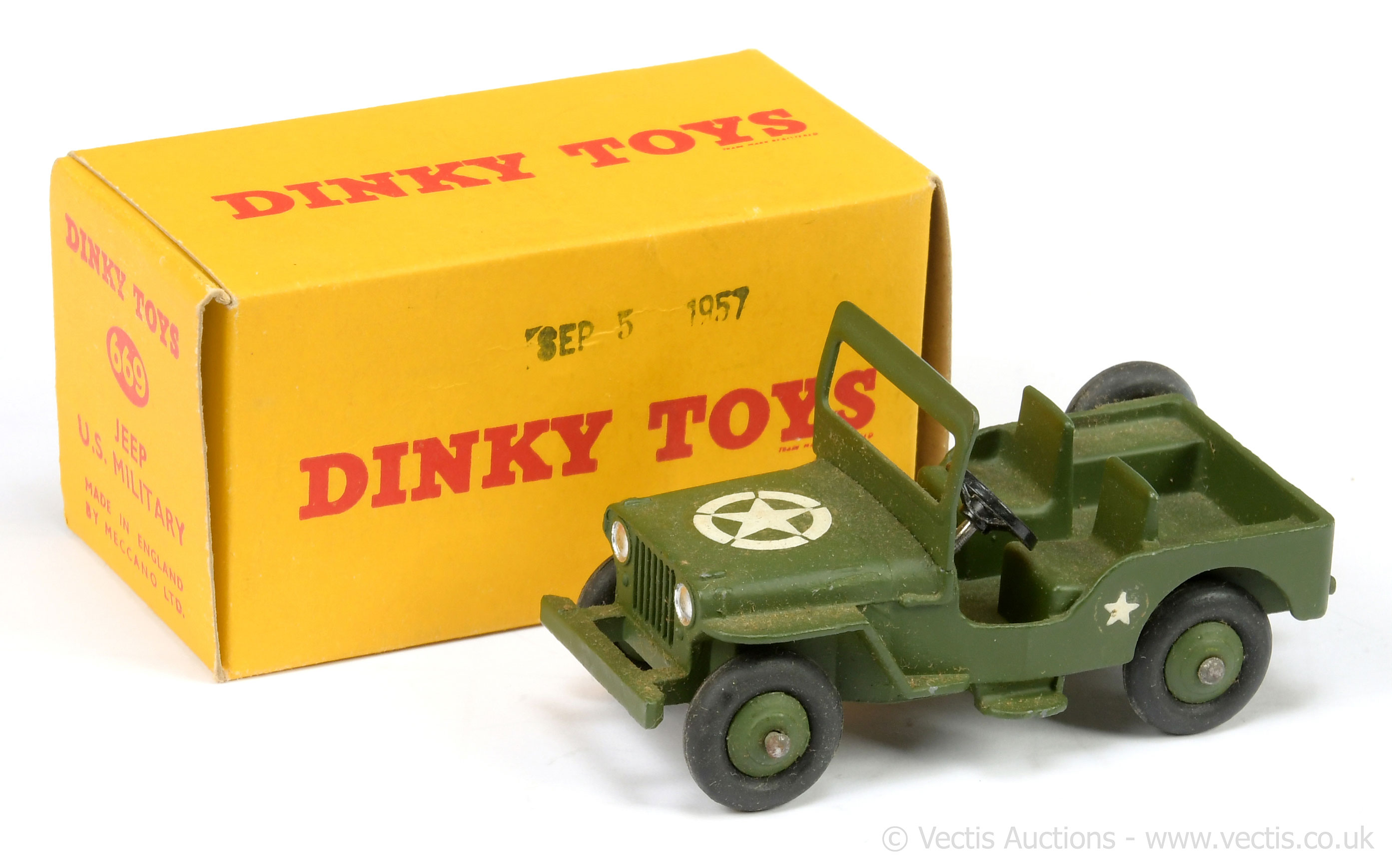 Dinky Military 669 "US Military" Jeep - green