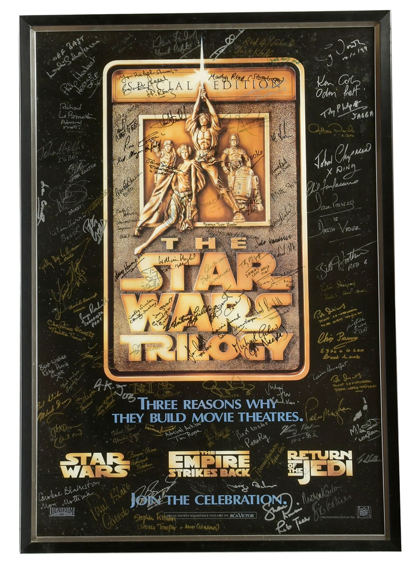 The Star Wars Trilogy poster (reissue) signed