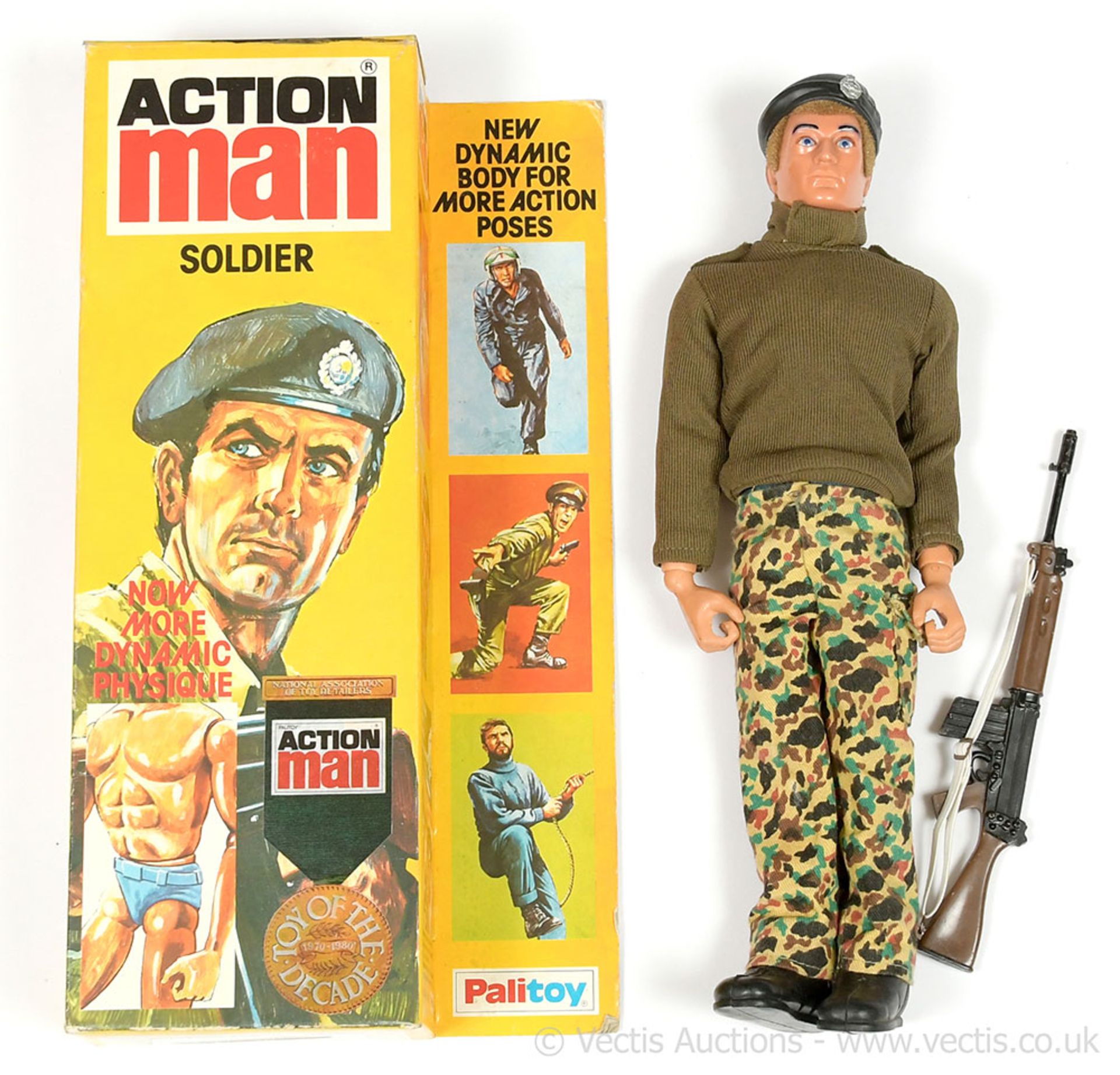 Palitoy Action Man Vintage Soldier - flock head