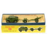 Dinky 697 Field Gun Set Tractor - green ridged