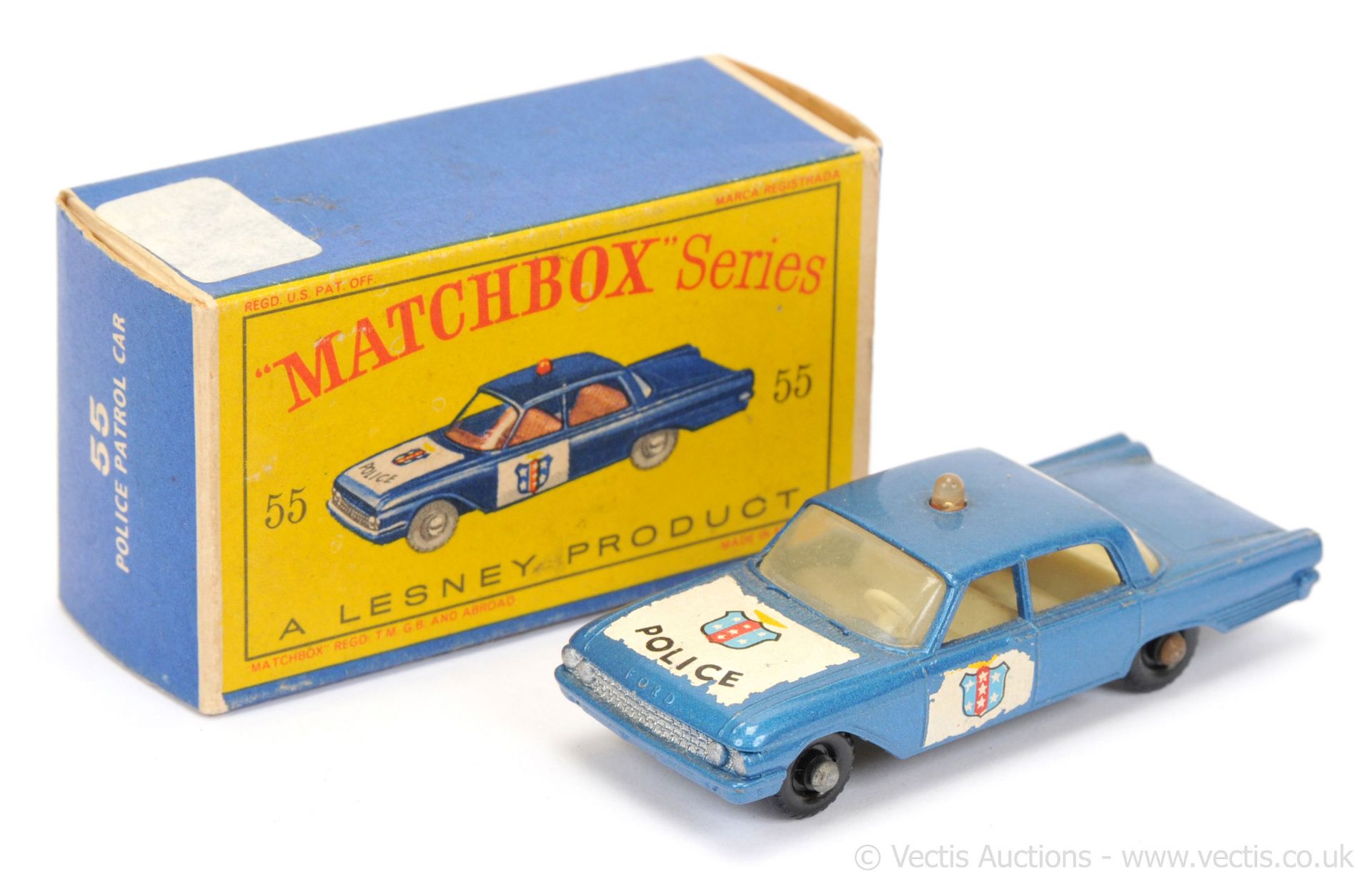 Matchbox Regular Wheels 55b Ford Fairlane Police