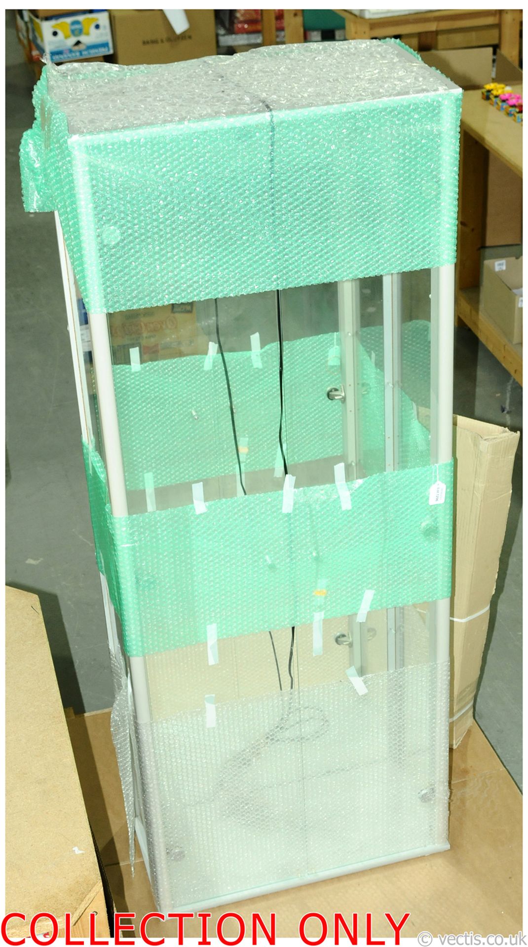 A Glass Self Standing Display Unit measuring