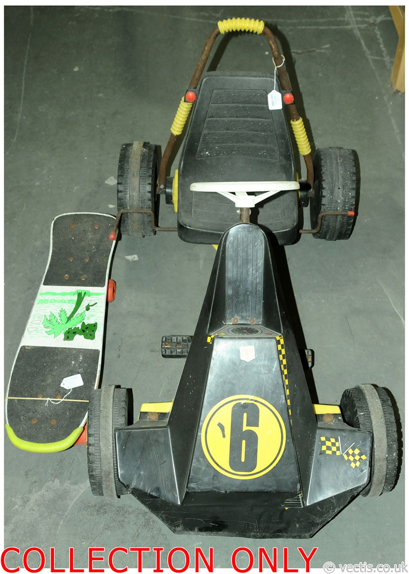 Childrens Large Pedal Go Kart & Skateboard