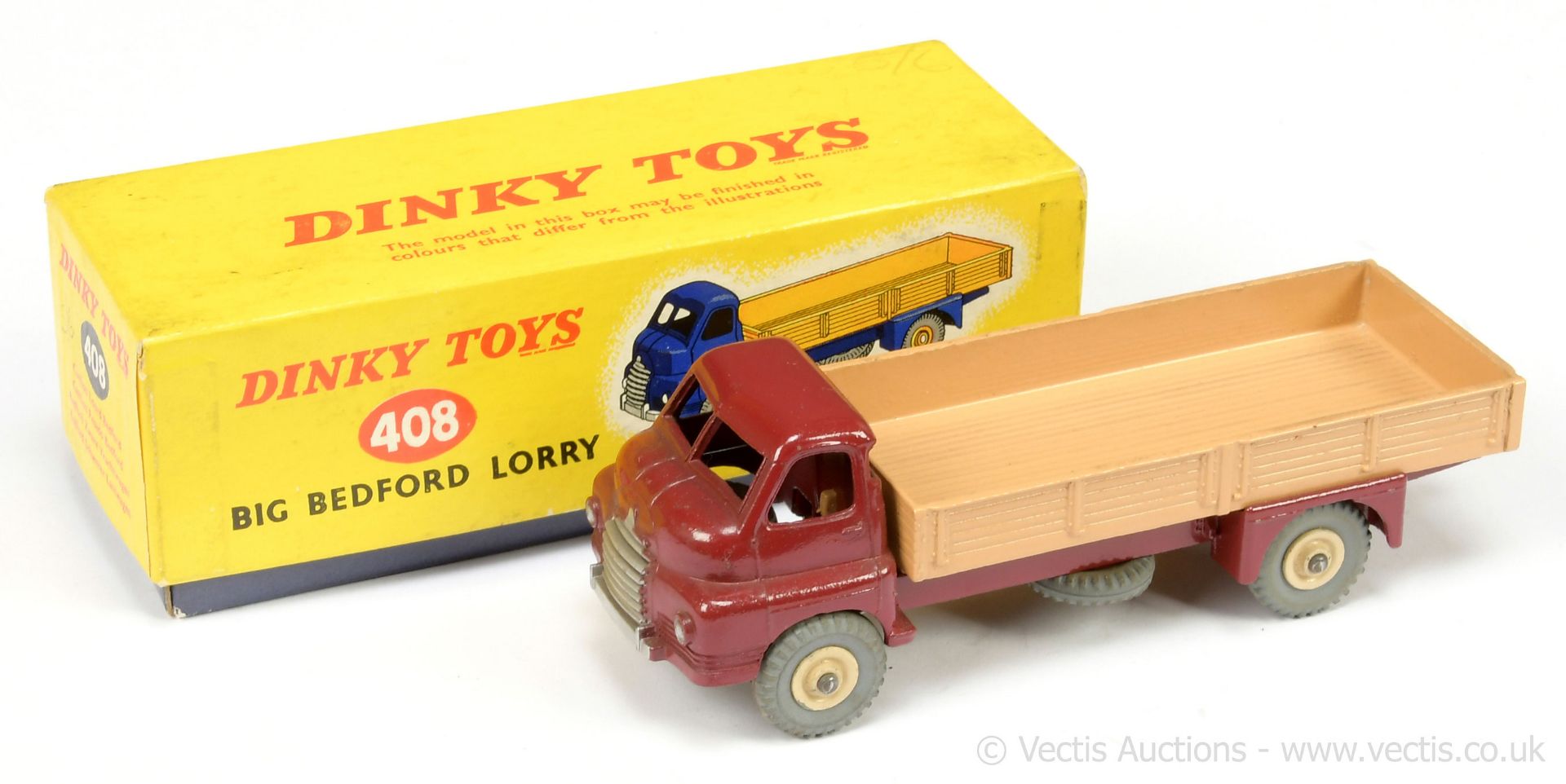 Dinky 408 Big Bedford Lorry - maroon cab