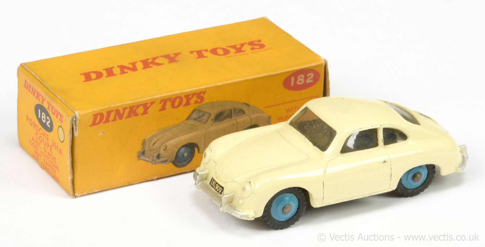 Dinky 182 Porsche 356A Coupe - cream body