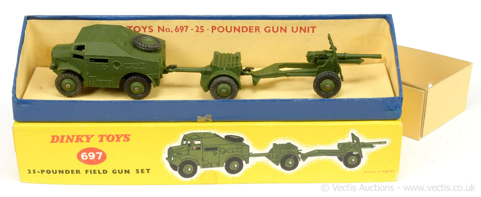 Dinky 697 Military Field Gun Set Artillery