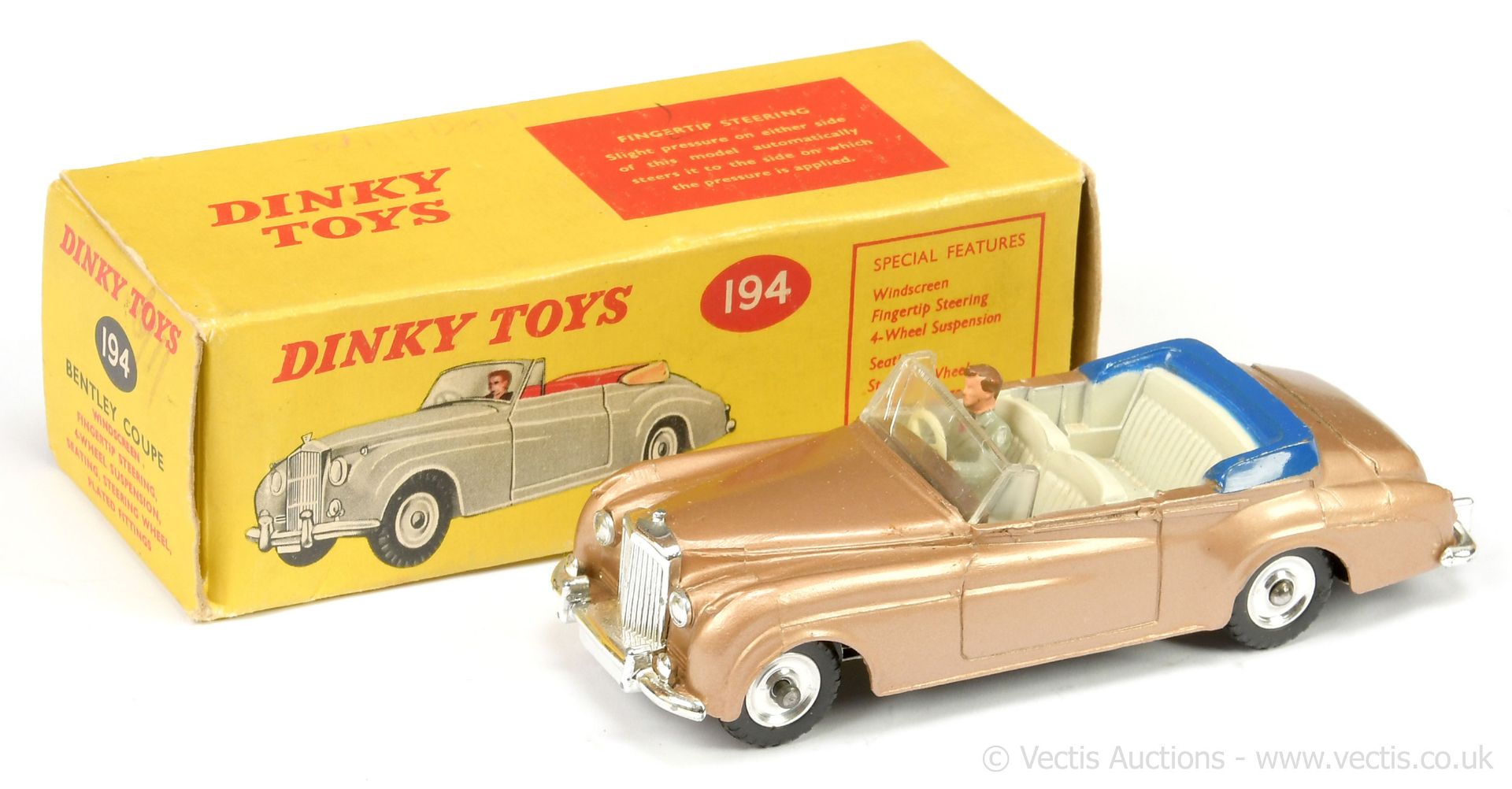 Dinky 194 Bentley Coupe - metallic light brown