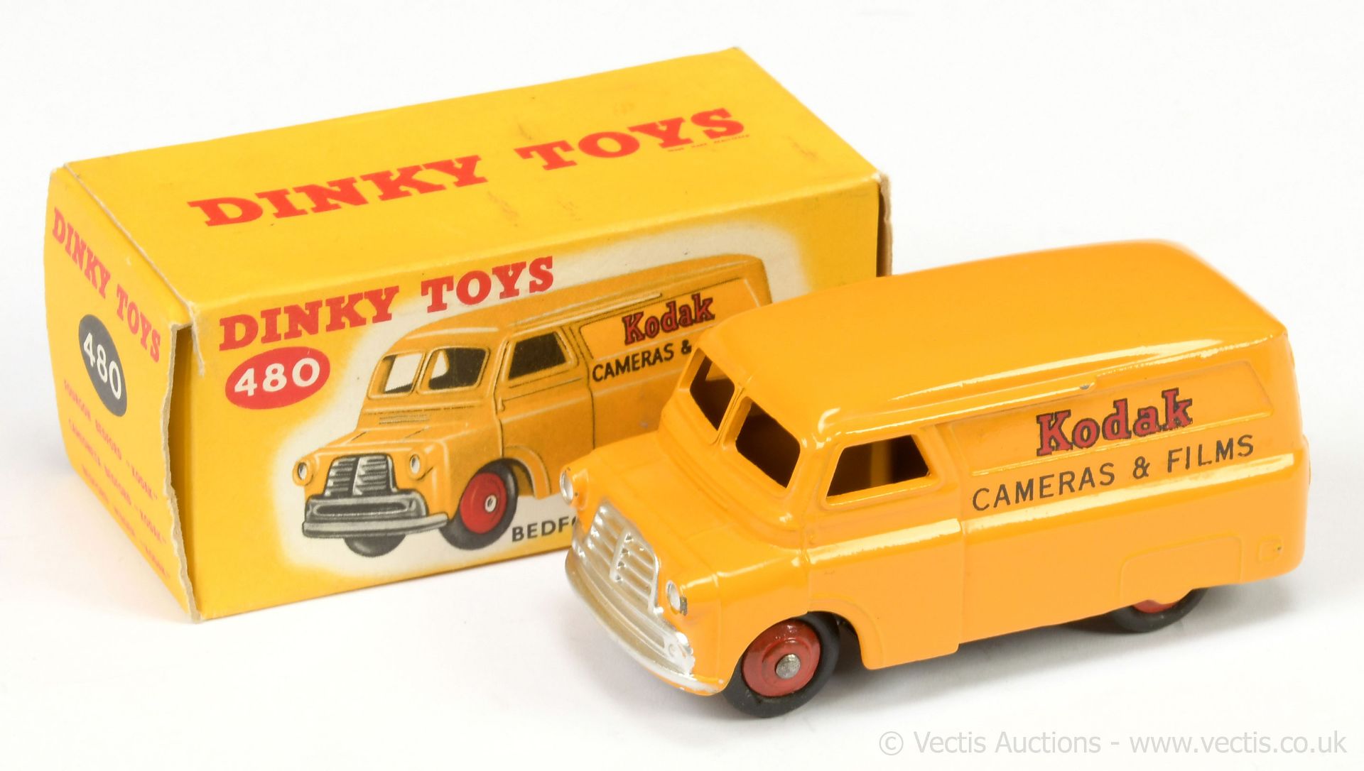 Dinky 480 Bedford "Kodak" Delivery Van - yellow
