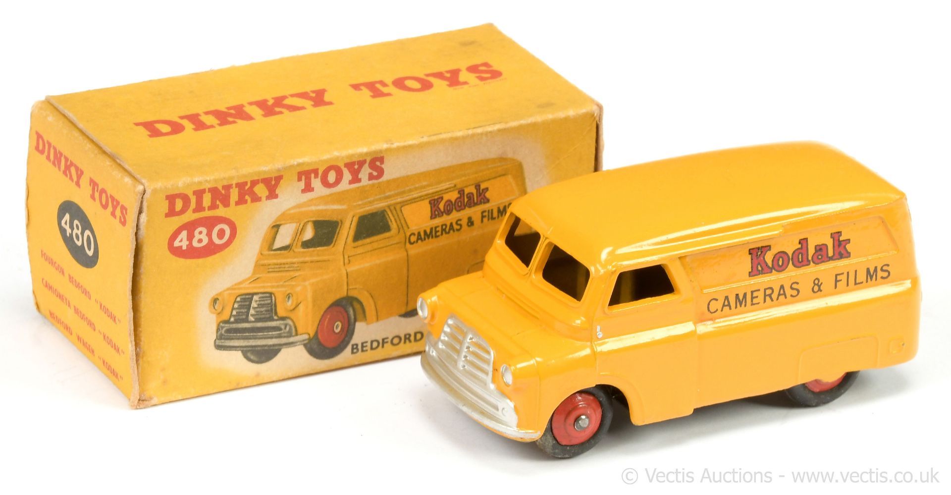 Dinky 480 Bedford "Kodak" Delivery Van - yellow