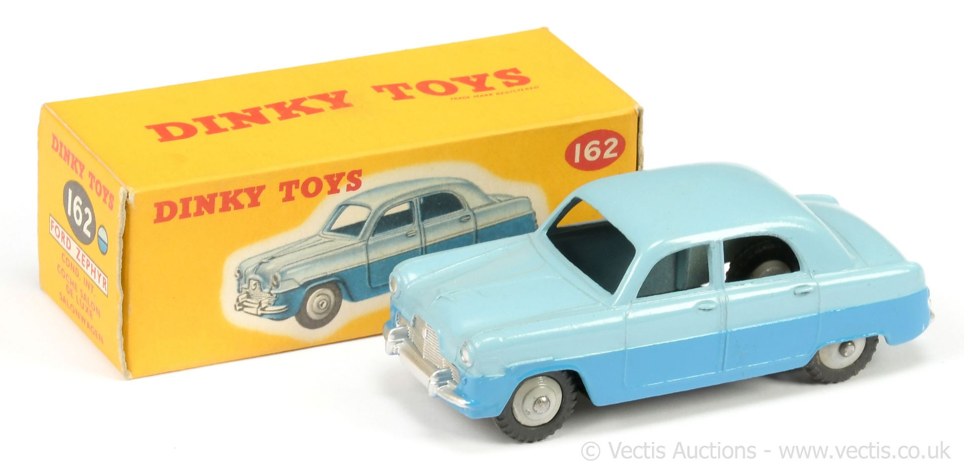 Dinky 162 Ford Zephyr Saloon - two-tone blue