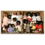 QTY inc Collection of black vintage dolls