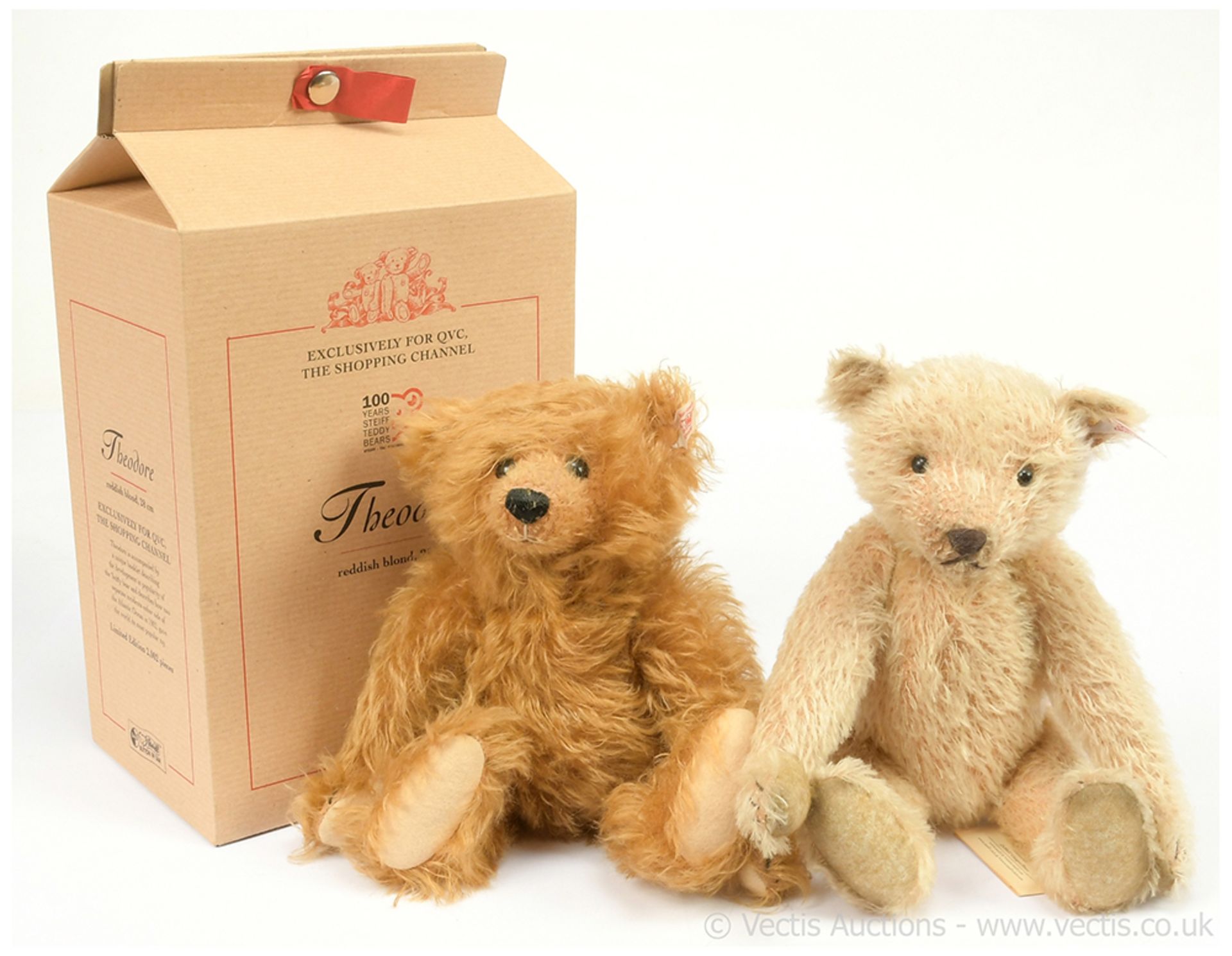 PAIR inc Steiff teddy bears: (1) Theodore QVC