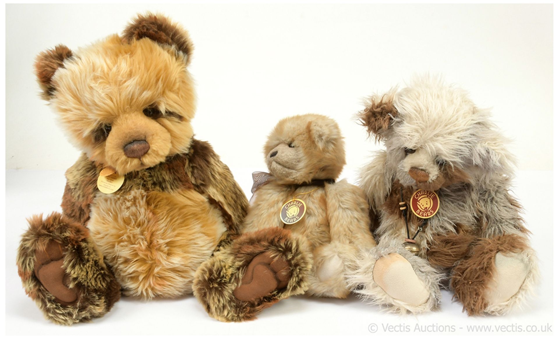 GRP inc Charlie Bears three teddy bears