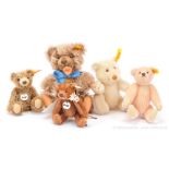 GRP inc Steiff teddy bears x five, miniatures