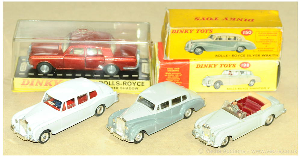 GRP inc Dinky Toys Rolls Royce & Bentley cars