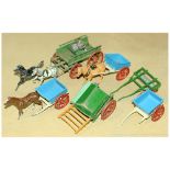 GRP inc Britains unboxed horse drawn items. 4x