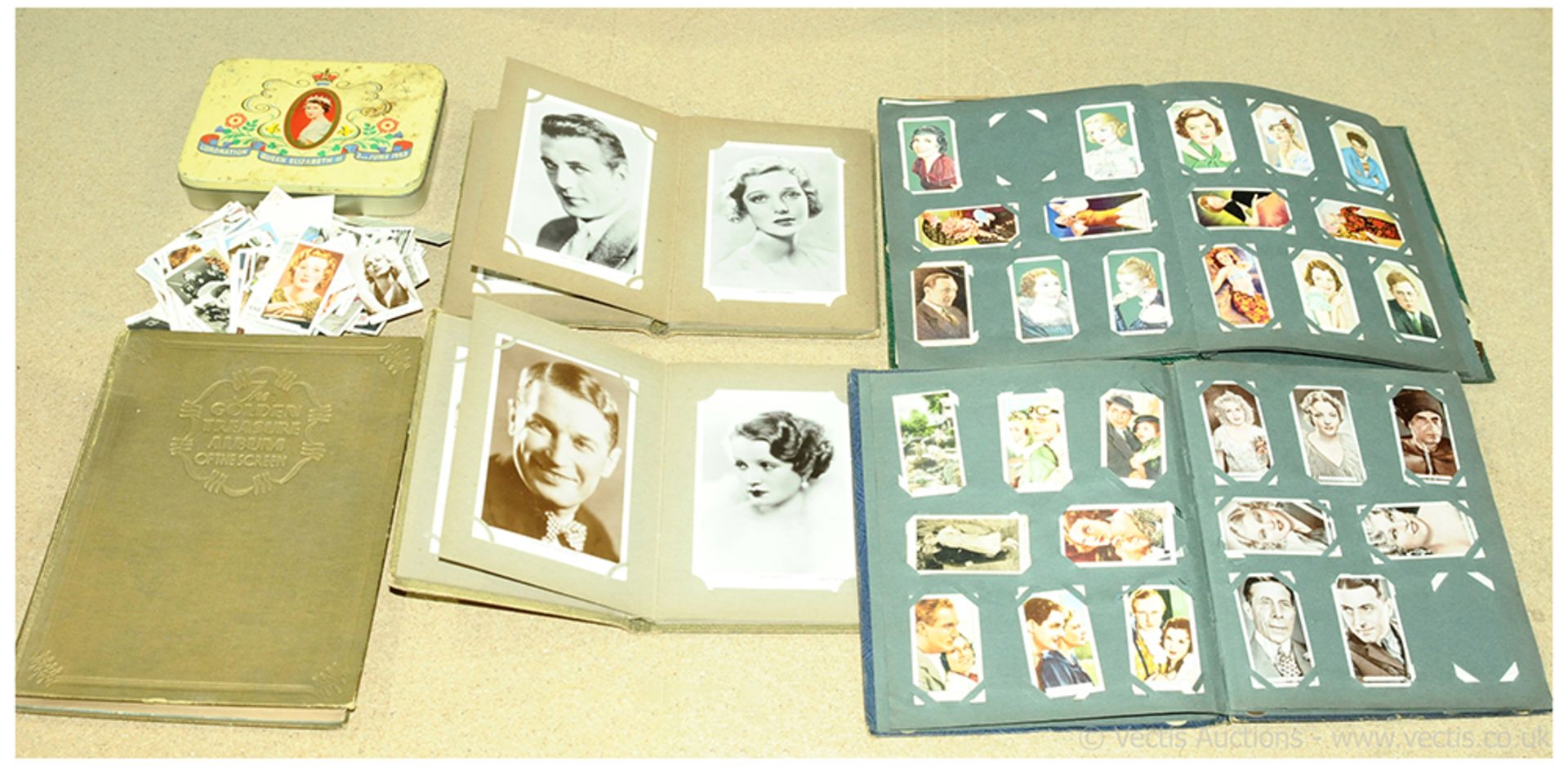 QTY inc Cigarette Cards book Film Favourite