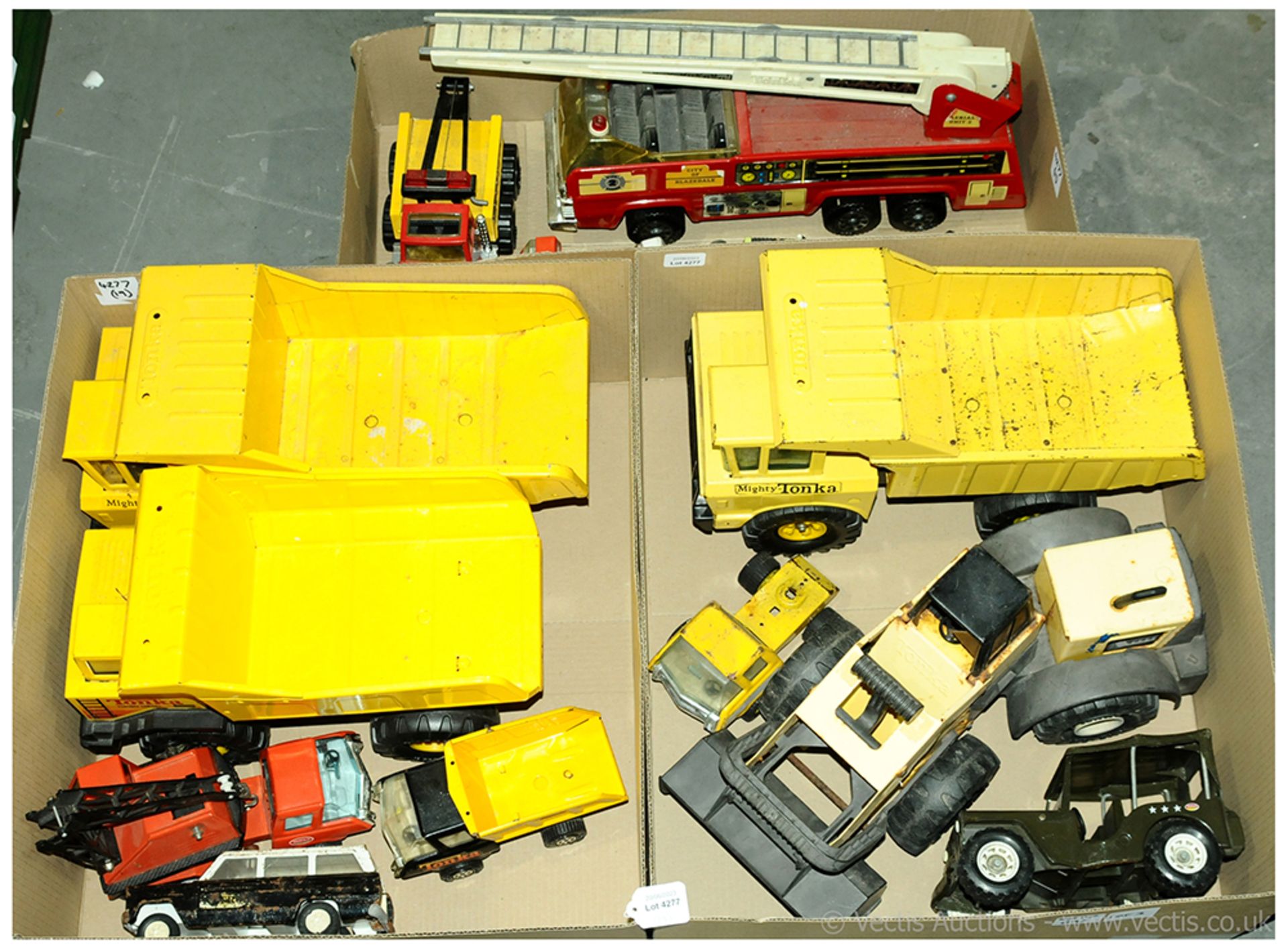 GRP inc Tonka Toys & Remco unboxed vehicles. 3x