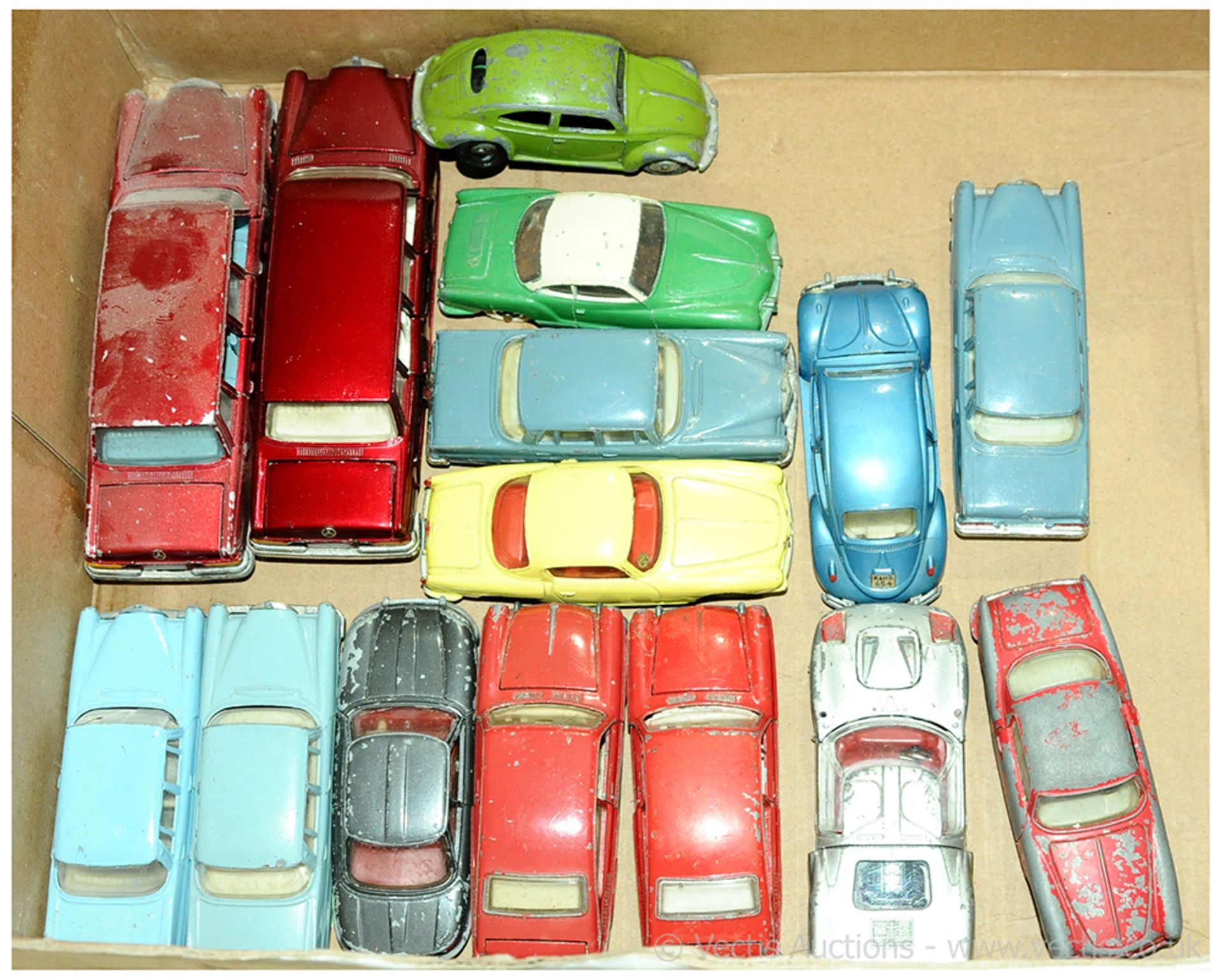GRP inc Dinky Toys unboxed European cars. 186