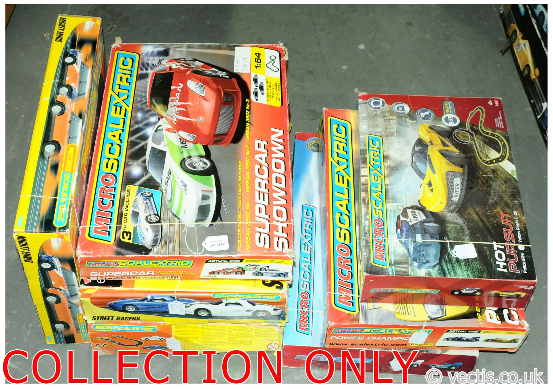 GRP inc Scalextric Micro 7x slot car sets. Power