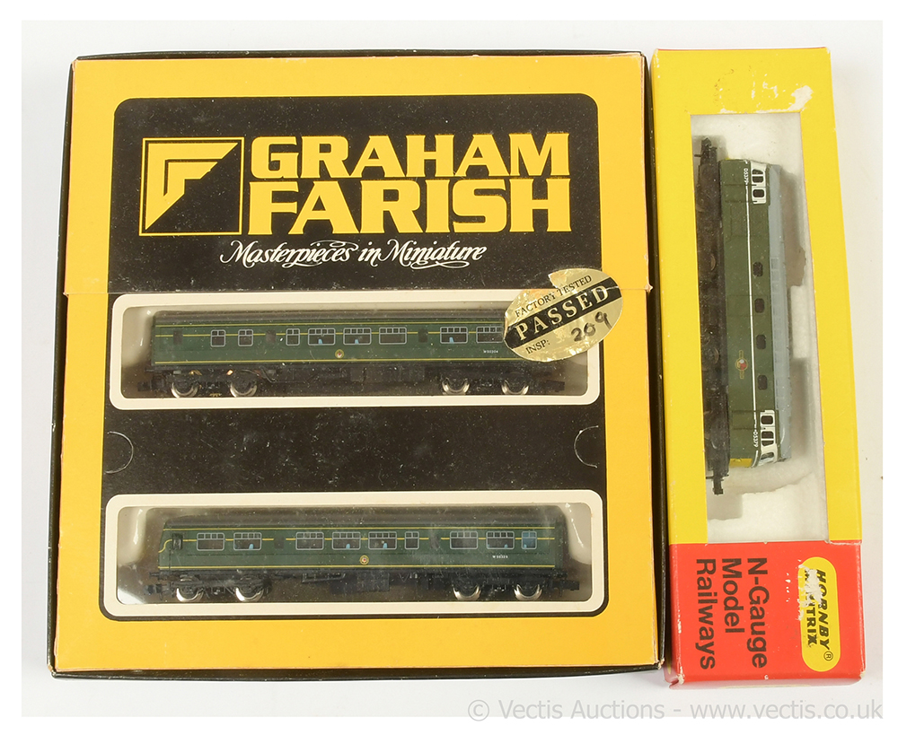 PAIR inc N Gauge BR green Diesel Locos Graham