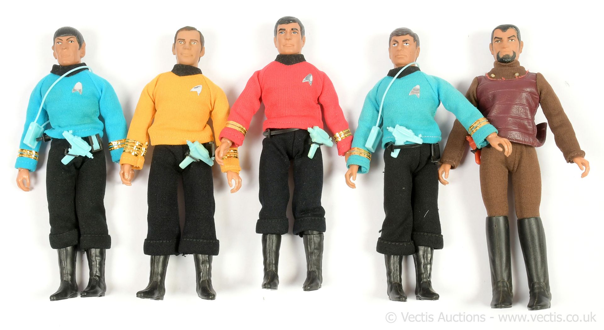 GRP inc Mego Star Trek vintage 8" figures x five