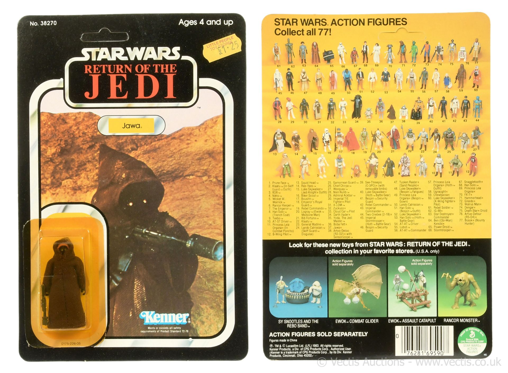 Kenner Star Wars Return of the Jedi vintage Jawa