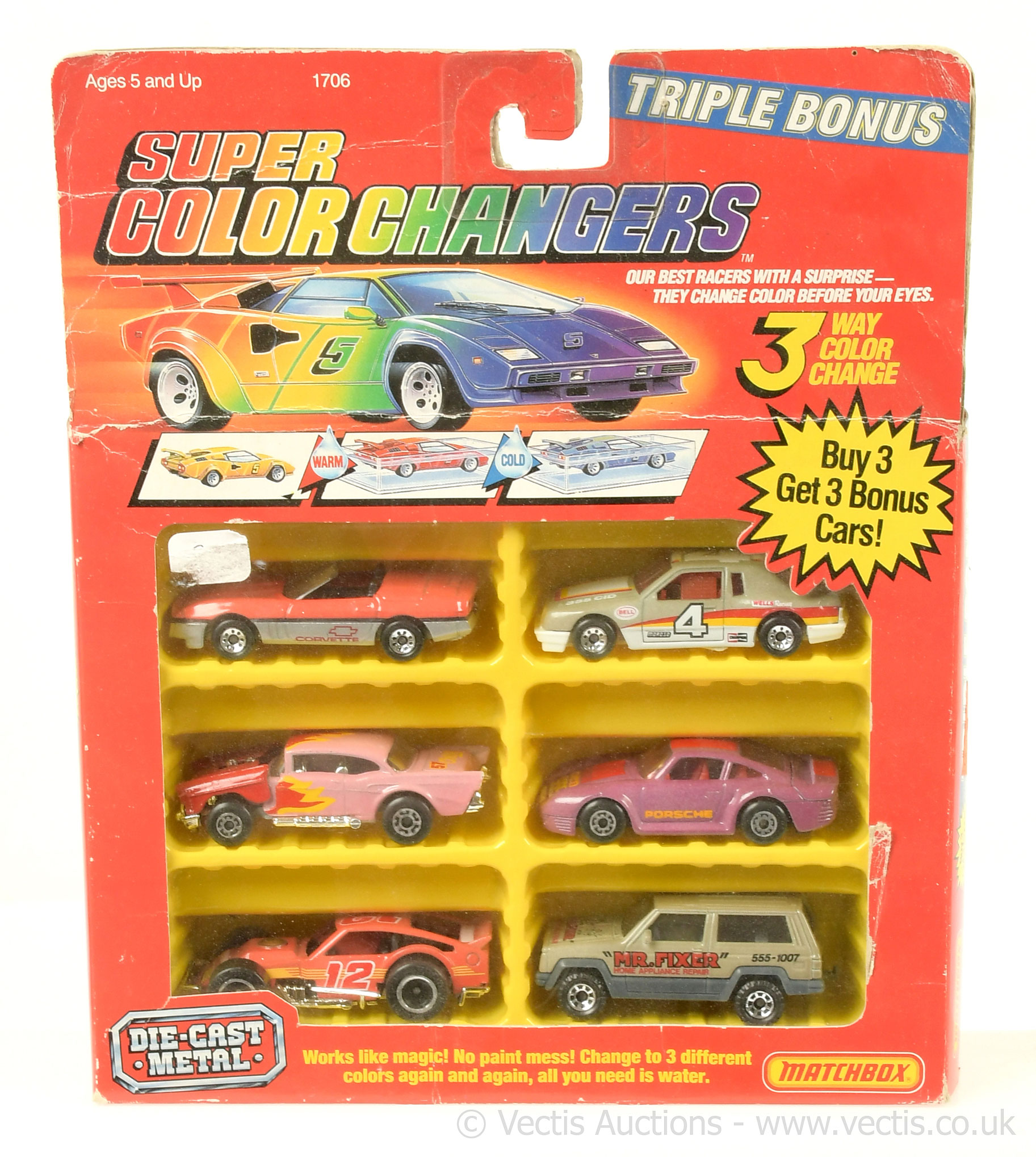 Matchbox 1706 "Super Color Changes" this 6-piece