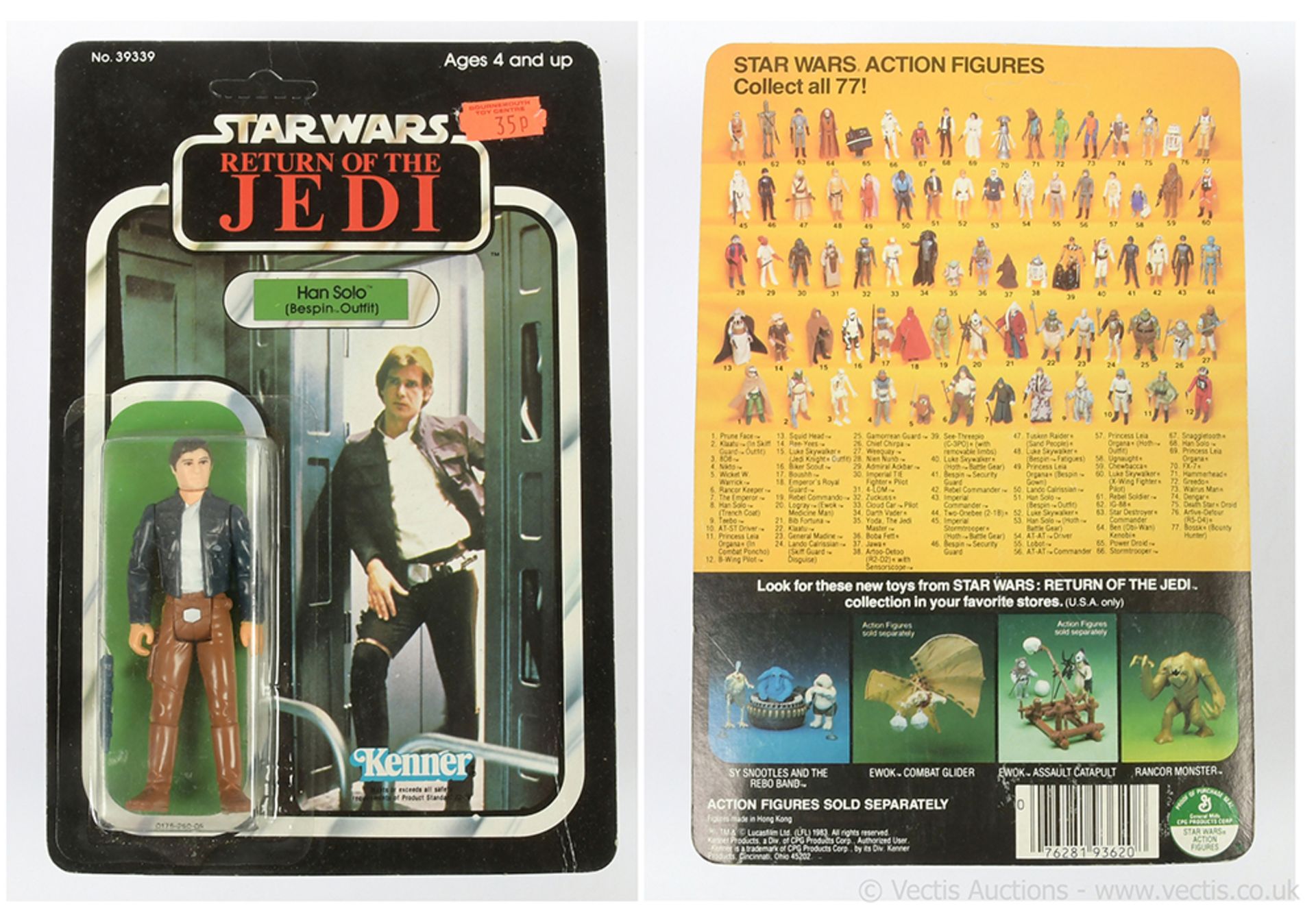 Kenner Star Wars vintage Return of the Jedi Han