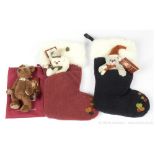 GRP inc Charlie Bears Christmas stockings and