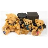 GRP inc Merrythought three mohair teddy bears: