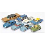 Corgi unboxed group to include Jaguar type E; Ford Consul Cortina Super Estate Car; Mini Cooper S "M