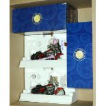 PAIR inc Franklin Mint, boxed 1:10 scale Harley