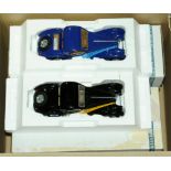 PAIR inc Franklin Mint, boxed 1:24 scale Bugatti