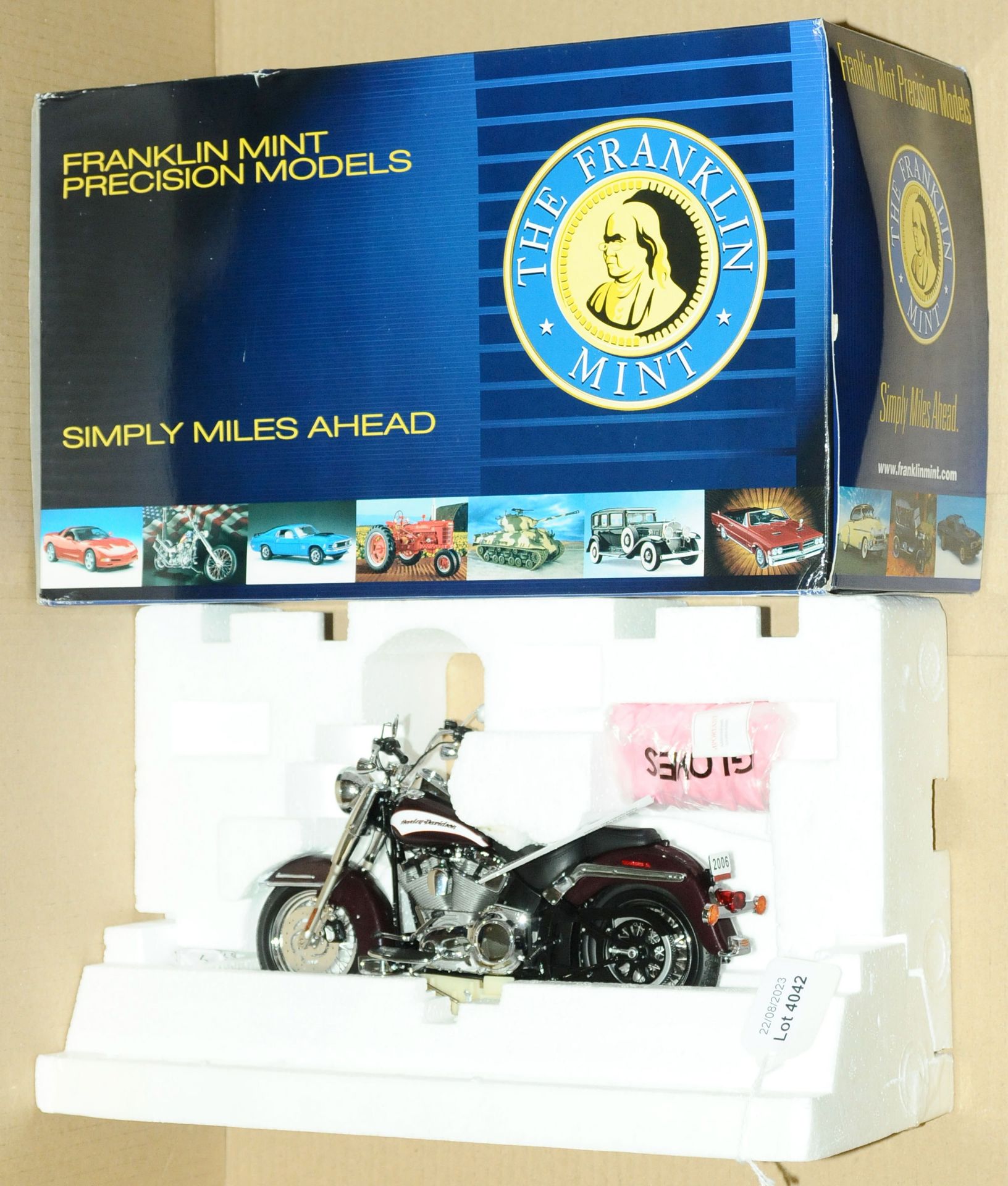 Franklin Mint, boxed 1:10 scale LE Harley