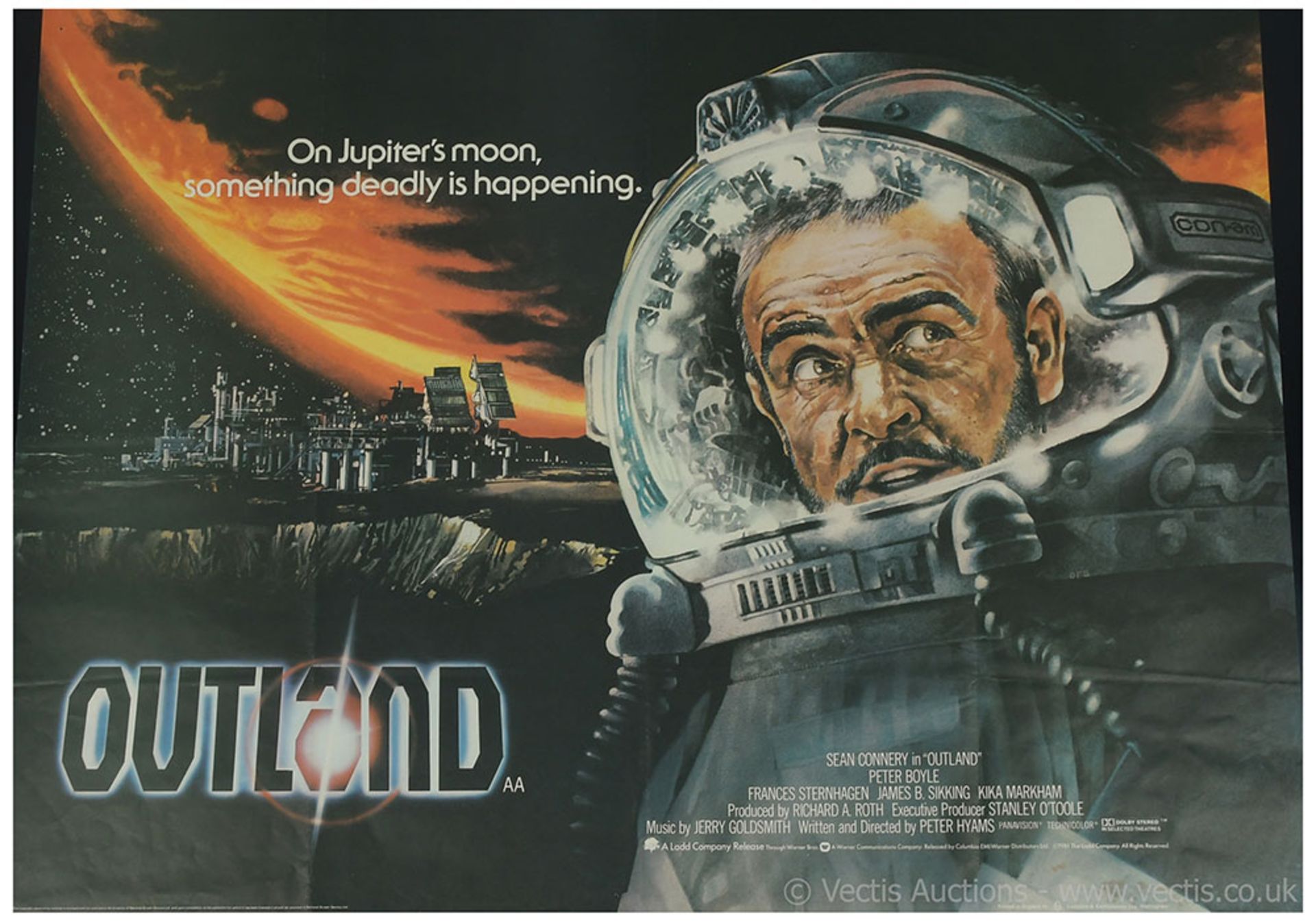 Outland 1981 British Quad poster, has been