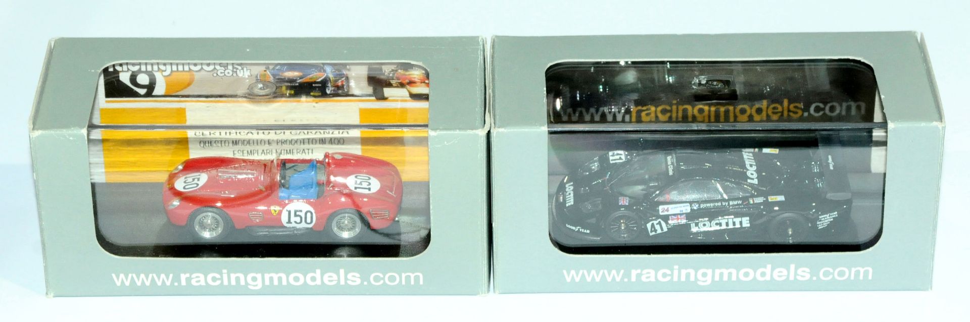 PAIR inc Racingmodels, boxed 1/43rd scale racing 