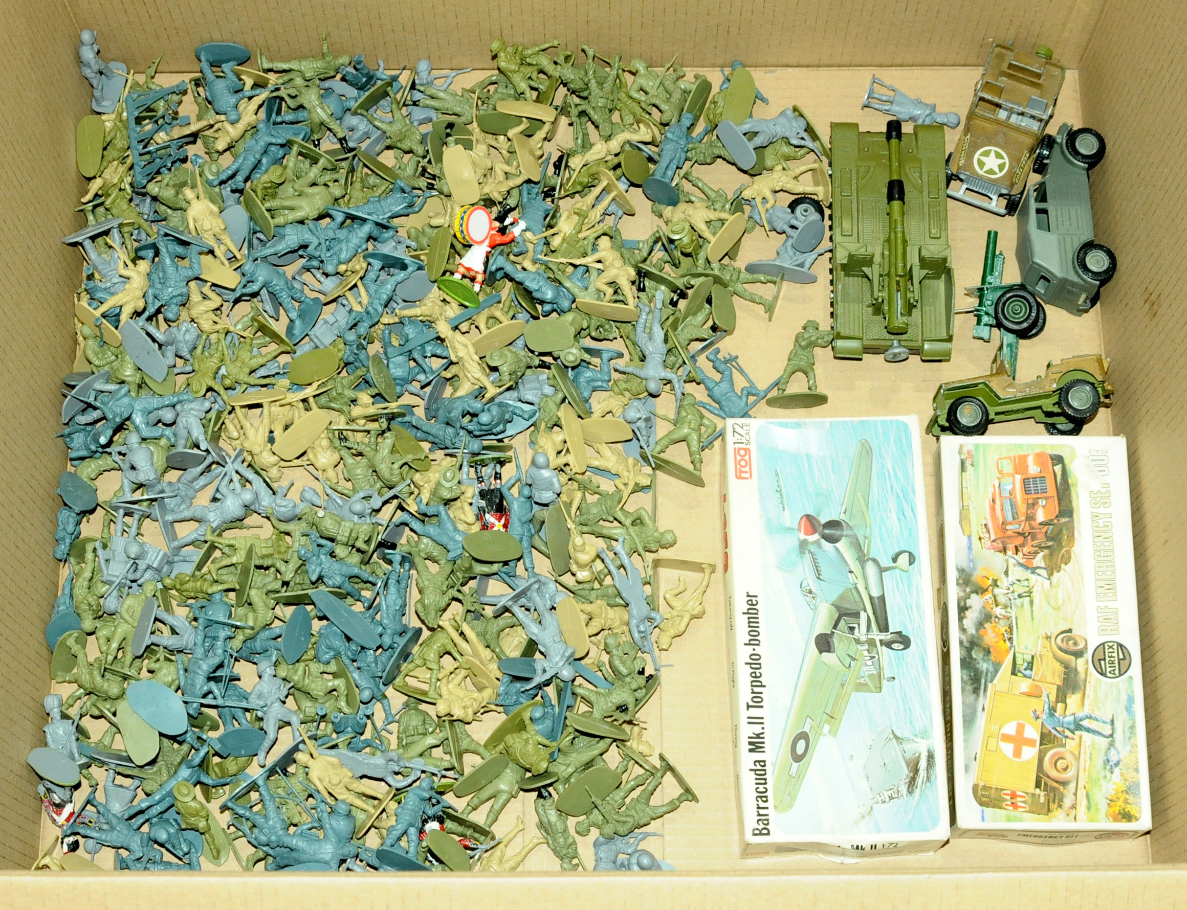 A Military related 2x boxed Airfix Kits, unboxed 