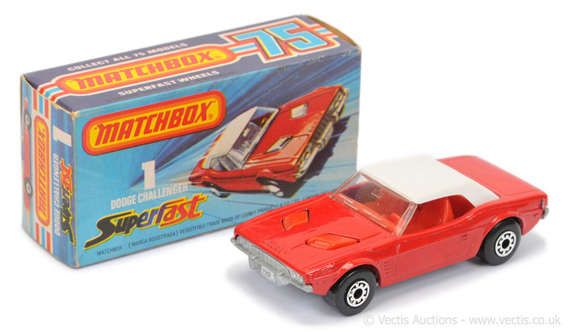 Matchbox Superfast 1c Dodge Challenger - red