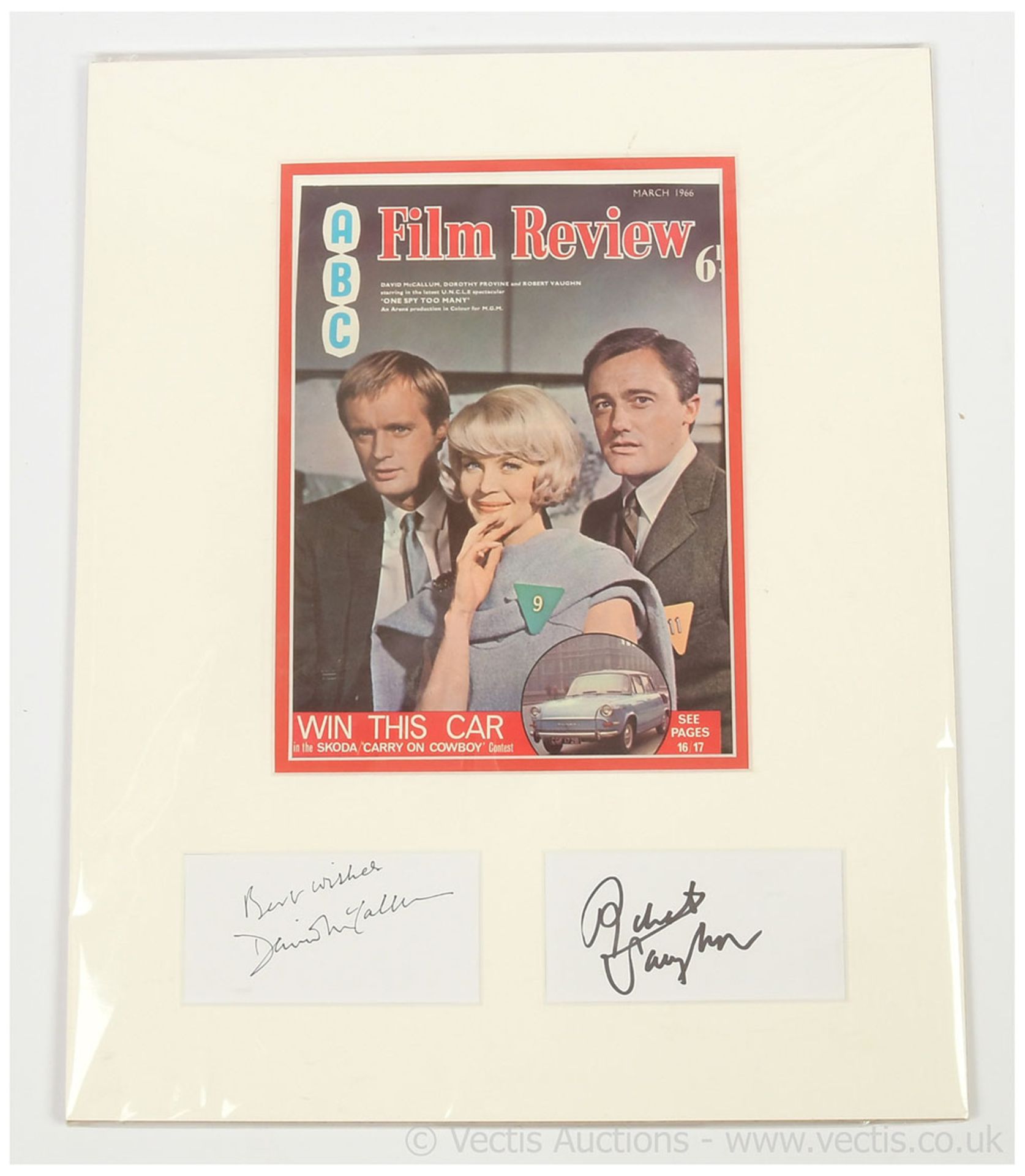 The Man From U.N.C.L.E. autographed display,