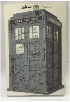 Doctor Who TARDIS canvas picture, signed with