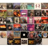 A collection of Hard and Heavy Metal LPs and 12"